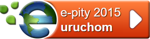 Grafika z logotypem e-pity oraz napis e-pity 2015 uruchom.