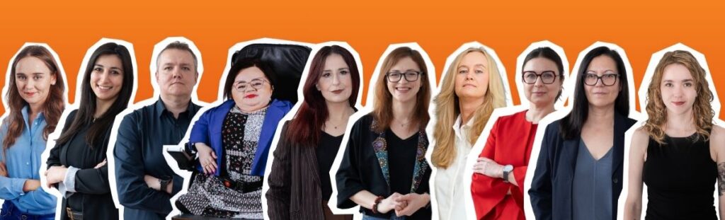 Grupowe zdjęcie specjalistów, którzy udzielają porad.