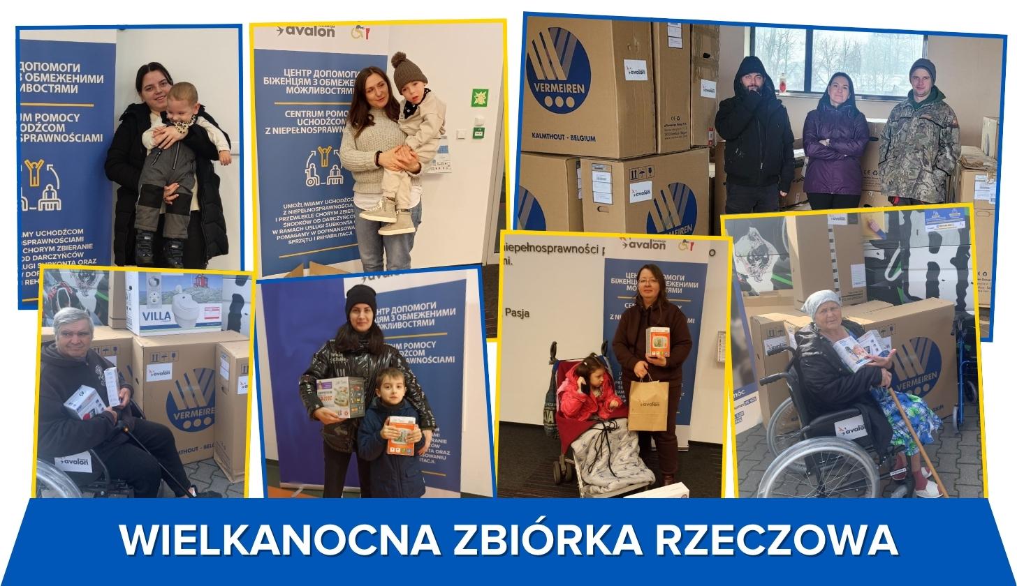 kolaż ze zdjęć uchodźców