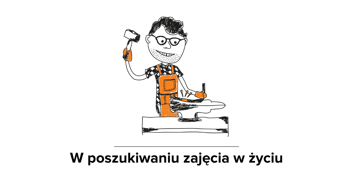 rysunek przedstawia mężczyznę, który wykuwa żelazo