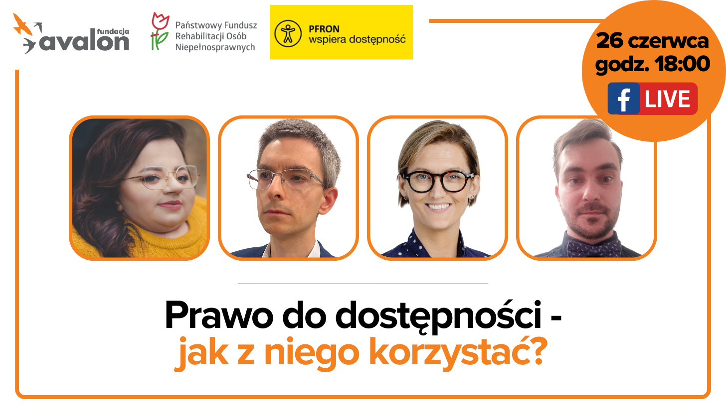 Portrety uczestników spotkania live na facebooku, kolejno: Bogumiła Siedlecka-Goślicka, Łukasz Iwancio, Helena Szczuka, Kamil Gąsowski.