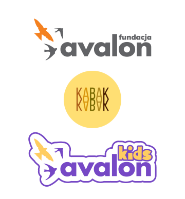 Logo Fundacji Avalon, Avalon Kids i marki Kabak