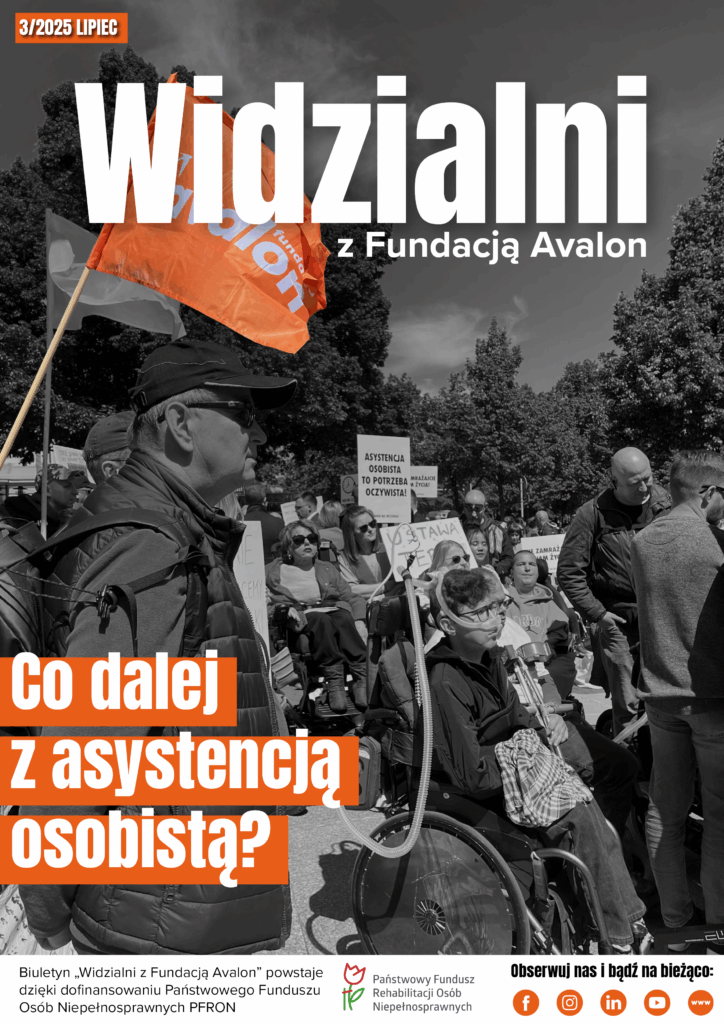 Okładak trzeciego numeru biuletynu - zdjęcie z protestu o ustawową asystencję osobistą.