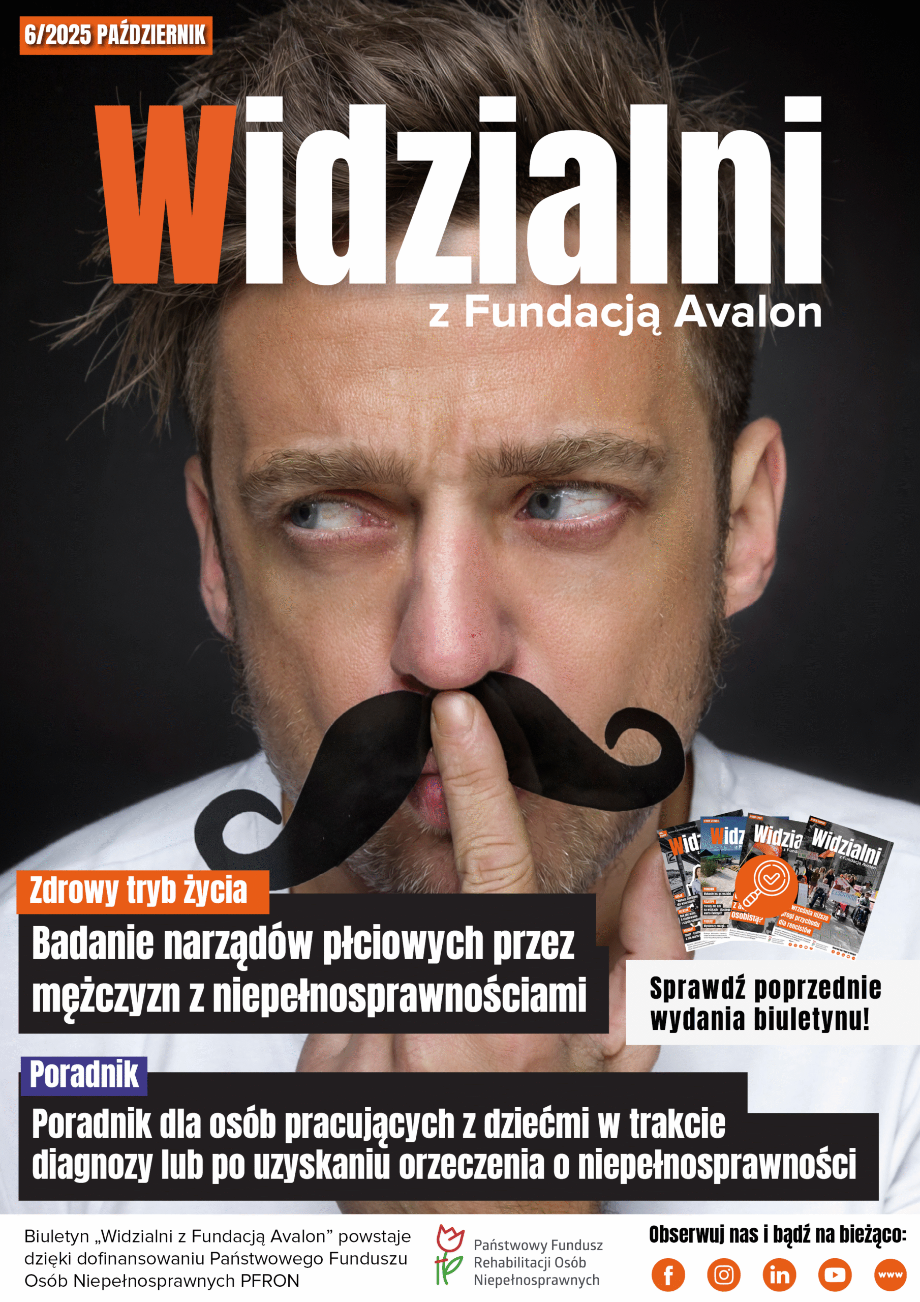 Okładka październikowego numeru biuletynu widzialni z Fundacją Avalon