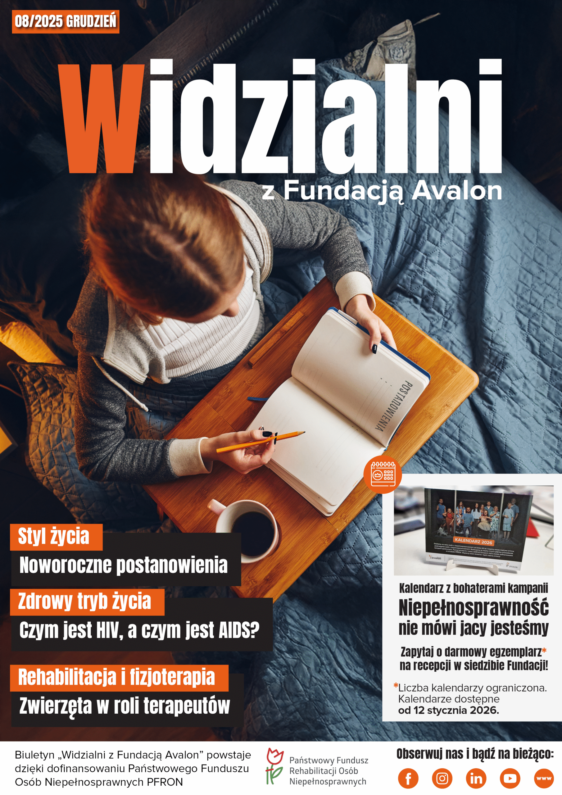 Wizualizacja okładki grudniowego numeru biuletynu.