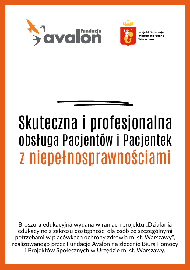 Okładka Skuteczna i profesjonalna obsługa Pacjentów i Pacjentek z niepełnosprawnościami