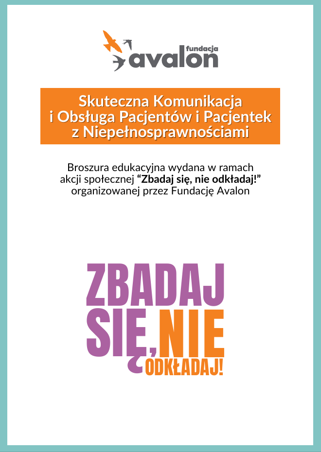 Okładka broszury zbadaj się, nie odkładaj