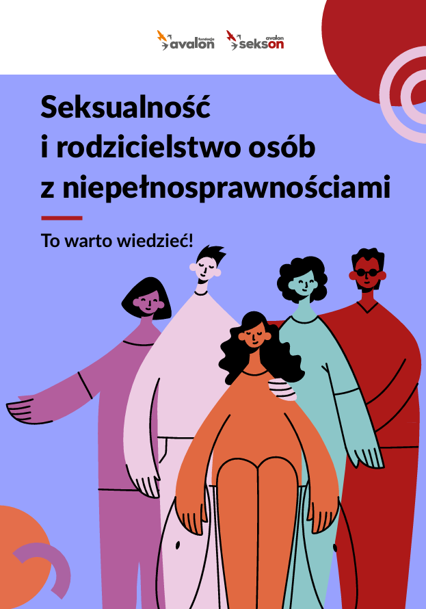 Okładka broszury o seksualności i rodzicielstwie osób z niepełnosprawnościami