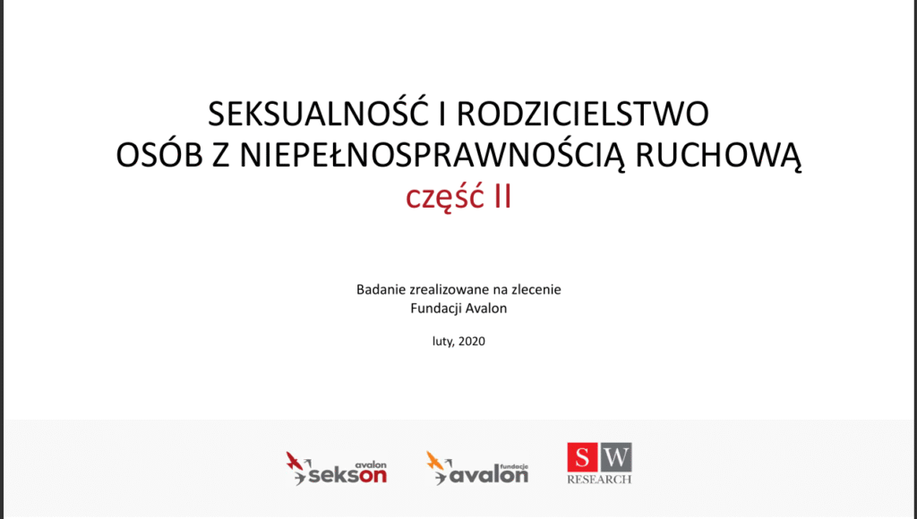 Okładka raportu seksualność i rodzicielstwo osób z niepełnosprawnościami część 2